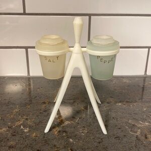 Tupperware Vintage -Atomic Salt-Pepper Shaker and Toothpick/Caddy